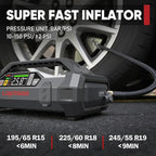 LOKITHOR JA300 Jump Starter with Air Compressor 1500Amp 12V Portable Car Battery Booster Pack for Upto 7.0L Gas or 4.5L