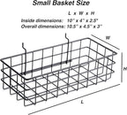 RightArrange Pegboard Basket Size S, Black - Hooks to Any Peg Board - Square Style Wire Shelf Baskets - Organize Tools, Workb