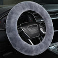Fuzzy Wool Sheepskin car Steering Wheel Cover for Girls Women Men,Fluffy Soft Protector for Universal Steering Wheel 14 1/2-1