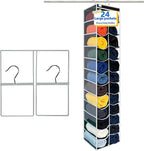 Closet Organization,24 Section, Hanging Closet Organizer, Space saving, College Dorm Essentials for Girls, heavy dutys hooks 