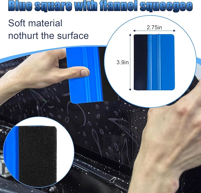 Car Window Tint Application Tools Kit, Car Vinyl Wrap Tool Window Tint Squeegees Set with with Spray Bottle Scraper Knife, Glass Protective Film Installing Tool for Automotive & Home (14PCS)