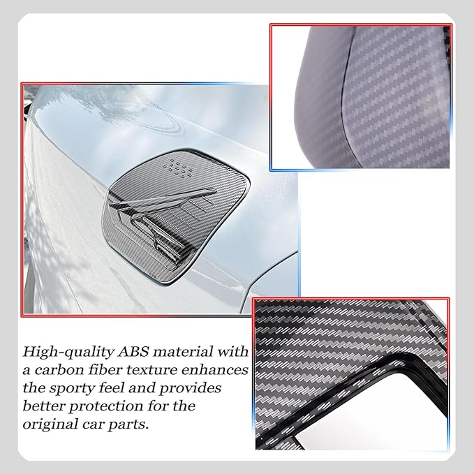 Fuel Tank Cap cover, For KIA K4 2024 2025 2026, Car Fuel Tank Cap Decoration Accessories - Carbon Fiber