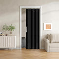 Jilron 100% Blackout Fabric Folding Door Curtain with Magnetic Closure - Accordion Style for Sliding Doors, Closets,Wardrobe 