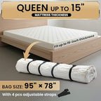 TAILI Mattress Vacuum Storage Bag, Full/Queen Mattress Vacuum Bag with 4 Straps, Sealable Bag for Memory Foam, Latex, Easy Mo