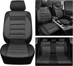 CAR PASS Leather 3D Foam Back Support Car Seat Covers Full Set Air Mesh Automotive Seat Covers, All Season Car Seat Cover Fit
