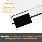 OKPOW Shelf Dividers for Closet Organization: 8" Tall X 12" Deep Acrylic Clear Sturdy Separators for Clothes Purse - Adjustab