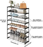 Calmootey 8-Tier Shoe Rack, Tall Large Capacity 40 Pairs Shoes Storage Organizer, Stackable Wide Shoe Shelf for Entryway, Hal