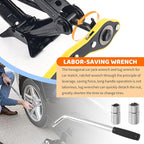 Heavy Duty Scissor Jacks for Car Set,Portable Car Jack Kit Lifts Heights of 3.93 to 15.35 Inch,2 Ton 4409 lbs Tire Jack Kit f