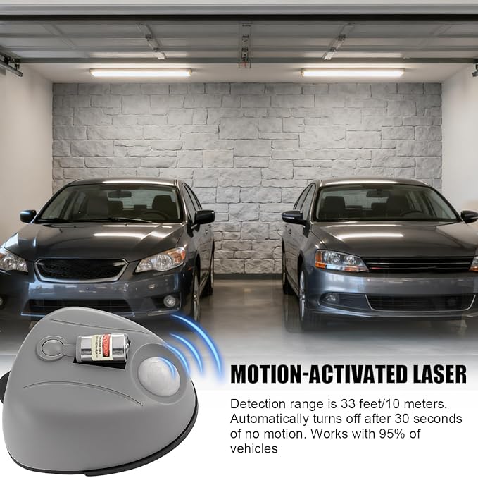 Car Parking Guide Assist Laser Sensor, 360 Degree Adjustable Laser Assist Stop Light Distance Vehicle Parking Aid, Motion Activated Auto Stop Indicator Assistance, Universal Fit