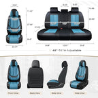 Coverado Seat Covers Full Set, Seat Covers for Cars, 5 Seats Waterproof Nappa Leather Car Seat Covers with Head Pillow, Seat 
