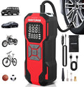 Craftsman Tire Inflator Portable Air Compressor - 20V Cordless Air Pump for Car Tires, 150PSI Upgrade High-Capacity Battery, Auto Shutoff Portable Tire Inflator for Car, LED Gauge & 12V DC Corded