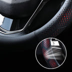 Yangday Leather Steering Wheel Cover for Toyota RAV4 Corolla Camry Highlander, 14.5-15 inches Car Steering Wheel Cover with N