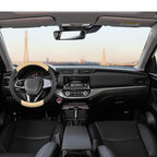 GIANT PANDA Microfiber Leather Steering Wheel Cover for Honda Accord,Civic,CR-V,HR-V,Pilot(Black+Beige-Standard Size)