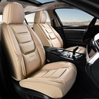 Coverado Car Seat Covers Full Set, Seat Covers for Cars, Front Seat Covers and Back Seat Cover Waterproof Leather Automotive 