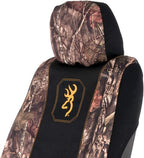 Browning Universal Front and Bench Seat Covers, Water Resistant for Car, Truck, and SUV , Pack of 2, Mossy Oak Break-Up Count