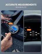 AstroAI Digital Tire Pressure Gauge with Inflator(3-250 PSI 0.1 for Display Resolution), Heavy Duty Air Chuck and Compressor Accessories with Rubber Hose and Quick Connect Coupler, Blue