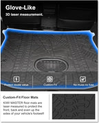 KIWI MASTER Cargo Mat for 2015-2018 Jeep Wrangler JK, OEM Replacement 82214404, Custom Fit All Weather Rear Cargo Liner, Heavy Duty TPE Tray Trunk Mat, Black