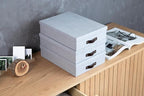 Bigso Box of Sweden Oskar Canvas Fiberboard Document Letter Box - File Organizer Box for Important Paperwork - Document Stora