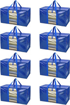 BALEINE 8-Pack Oversized Moving Bags with Reinforced Handles, Heavy-Duty Storage Tote Moving Supplies for Packaging, Camping 