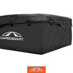CARGOSMART CargoSmart Soft Sided Car Top Cargo Bag, 38”x38”x18” – Adds up to 15 Cubic Feet of Storage – Easily Mounts to Vehicle’s Roof Rack or Roof Top Basket – Heavy-Duty Vinyl, Black