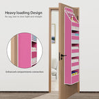 Univivi 6-Shelf Over Door Hanging Organizer Fabric Baby Door Storage with 5 Large Pockets and 3 Small PVC Pockets Wall Mount 