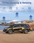 8PCS Window Shades for Honda CRV(2017-2022) Accessories – Full Coverage Sun Shade for Side Windows, Rear Triangular & Windshield – UV Protection & Privacy for Camping, Napping, Relaxing