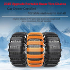 20 Pack Snow Tire Chains Snow Straps, Adjustable Zip Tie Snow Chains, Universal Emergency Snow Chains, Reusable Plastic Anti 