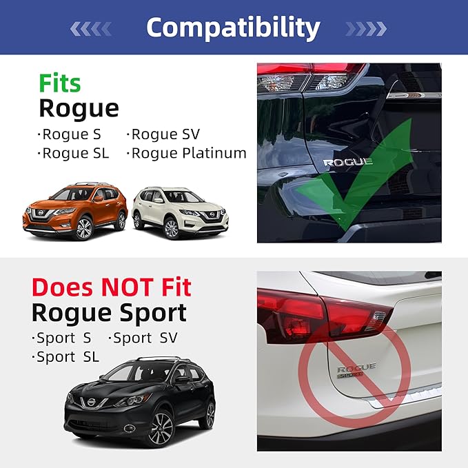 300LBS Full Aluminum Roof Rack Cross Bars for 2014-2020 Rogue, Aluminum Anti-Corrosion CrossBars Cargo Carrier for Rooftop Bag Luggage Kayak Bicycles Canoe