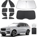 TINGLU Window Shades for Volvo XC90 2016-2025 2026 Accessories Car Side Full Windows Rear Triangular Windshield Sun Shade Sun UV Rays & Privacy Protection for Camping,Napping,and Relaxing 10PCS