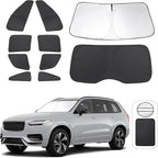 TINGLU Window Shades for Volvo XC90 2016-2025 2026 Accessories Car Side Full Windows Rear Triangular Windshield Sun Shade Sun UV Rays & Privacy Protection for Camping,Napping,and Relaxing 10PCS