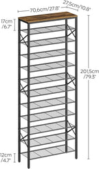 YATINEY 12 Tier Shoe Rack, Large Capacity Shoe Storage Organizer Holds 48 Pairs, Sturdy and Stable, for Entryway, Hallway, Cl
