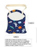 Car Trash Can, Durable Hanging Car Trash Garbage Bag, Cute Automotive Garbage Cans Organizer, Cute Blue Astronauts