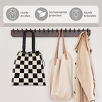 Car Trash Bag Large Hanging Can for Back of Seat, Cute Waterproof Car Garbage Bag for Vehicle, Travelling, Outdoor Cute Black Beige Plaid
