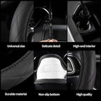 Heated Steering Wheel Cover - WARMITORY Luxury Steering Wheel Heater, 12V Quick Hand Warmer, 14.5-15 inches Outer Diameter for Standard-Size Car Steering Wheels(Leatheret PU)(Black)