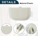 Makeup Mirror Cover Sun Visor Cap Clip for Ford Edge Robust No.DS7Z54672A40AF | Inner Sun Visor Bolt Cover Grey White with Flat Pry Bar 1 Set