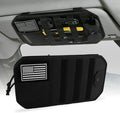 Car Sun Visor Organizer, Semi-Rigid Molle Panel Tactical Car Accessories with Zipper Storage Pouch, Sunglass Holder for Car Visor Organizer, Universal Fit for Trucks, SUVs, Jeeps & Police Gear, Black