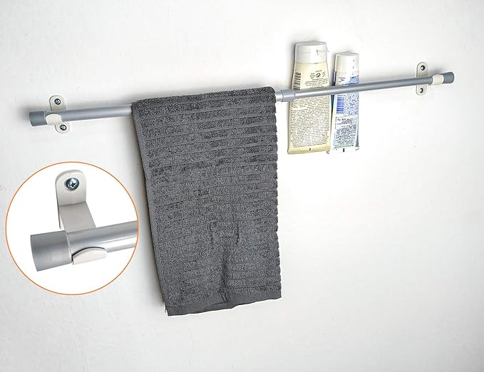 KXLIFE 4 Pack 5/8" Spring Tension Curtain Rod, RV Tension Bars, Cupboard Rods White 10 to 16 Inch