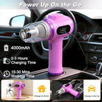 Portable Car Vacuum Cordless Mini Handheld Vacuums Cleaner Rechargeable with LCD Display and Multi-Nozzles, High Power Hand h