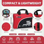 First Aid Kit -160 Pieces Compact and Lightweight - Including Cold (Ice) Pack, Emergency Blanket, Moleskin Pad,Perfect for Tr