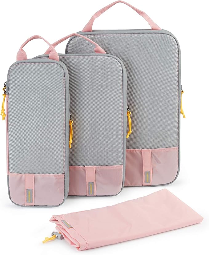 BAGSMART 6 Set /4 Set/2 Set Compression Packing Cubes for Travel, Lightweight Luggage Organizer Bags, Durable Space Saver Bag