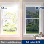 Coavas One Way Privacy Window Film, Heat Control Window Tint for Home, Sun Blocking Reflective Window Film See Out Not in, Anti UV Static Cling for Windows Office Door (Black, 45.2 Inch X 13.1 Feet)