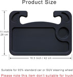 Steering Wheel Tray With Cup & Pen Holder for Eating, Makeup, Working, Writing - Car Desk Suitable for Cars, SUVs, Pickup Trucks and RVs