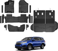 Floor Mats for Honda Pilot 2022-2016, All Weather Floor Mats Trunk Cargo Liner with Backrest Protectors and Door Sill Guards Accessories, Full Coverage Set for 8 Seats (Not Fit Elite Model)