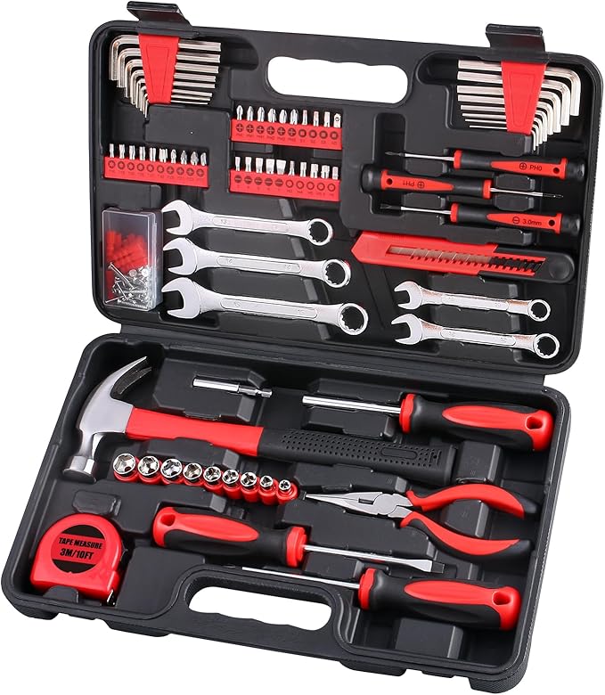 WINNER 175-Piece Multi-Purpose Automotive and Household Tool Kit in Toolbox Storage Case, Perfect for General Home and Auto R