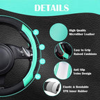 CAR PASS Line Rider Microfiber Leather Sporty Steering Wheel Cover Universal Fits for 95% Truck,SUV,Cars, 14.5-15 inch Anti-S