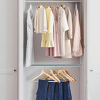 Hanging Closet Rod, 17-29In Adjustable Width and Up to 37In Height Adjustable Closet Rod Extender, Double Closet Rods Hanging
