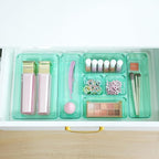 Kitchen Desk Drawer Organizers Storage for Office, Small Acrylic Vanity Trays Makeup for Drawer Bathroom Plastic Make up Orga