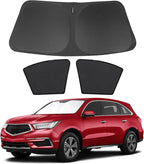 3PCS Car Window Shades Front Windshield Sun Shade Foldable Window Shade Custom Fit for Acura MDX 2014-2020 Accessories Car Shades for Front Windows Anti-UV Rays Block Heat