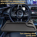 Steering Wheel Desk Tray | 16.5" Portable Car Laptop Table | Multi-Use Work Surface for Eating Writing | Vehicle Travel Workstation | Fits Most Cars Trucks SUVs