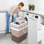 StorageRight Large Collapsible Laundry Basket Hamper with Easy Carry Handles，Freestanding Clothes Hampers for Laundry, Bedroo